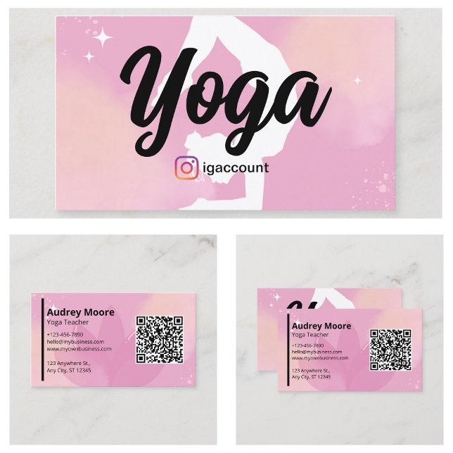 Andliga yogalärarmallar visitkort (Spiritual Yoga Teacher Templates Business Card
)