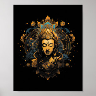 Andlighet Konstverk Fred Zen Yoga Asien Guatama B Poster