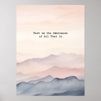 andligt citat mindfulness väggkonst poster