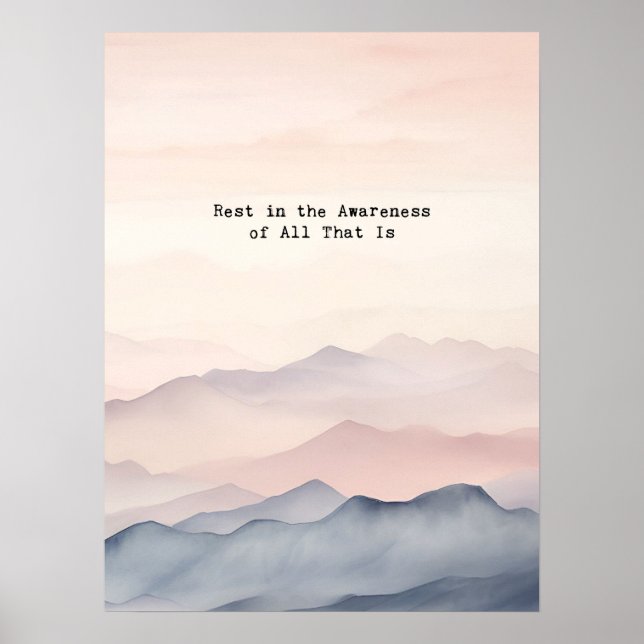 andligt citat mindfulness väggkonst poster (Framsidan)
