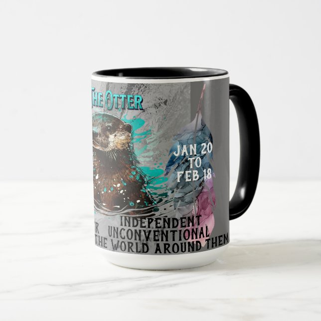 "Andligt djur" Utter Jan - Feb Kaffe Mugg (Framsida höger)