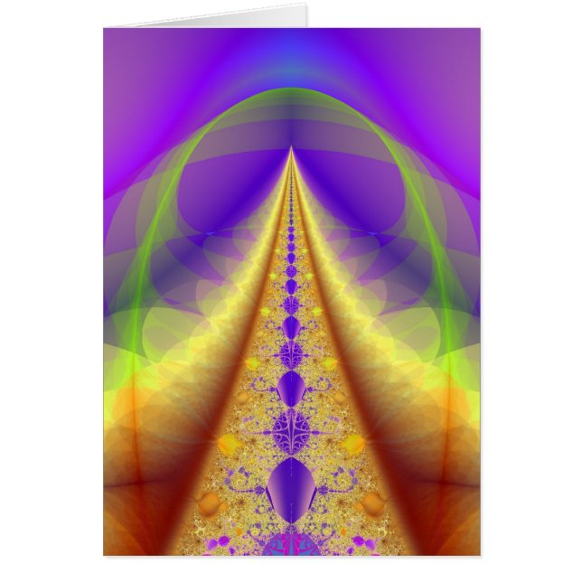 Andligt gud vägkort hälsningskort (Framsidan)