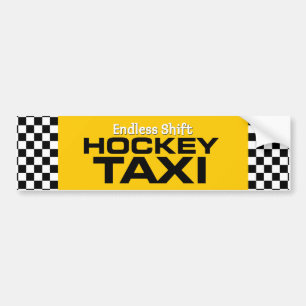 Ändlös förskjutningshockeytaxi bildekal