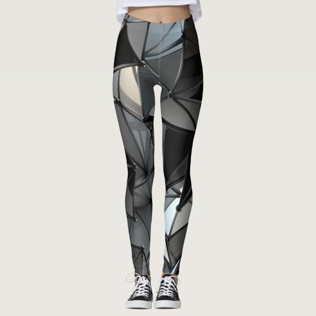 ändlös monokrom: leggings (Framsida)