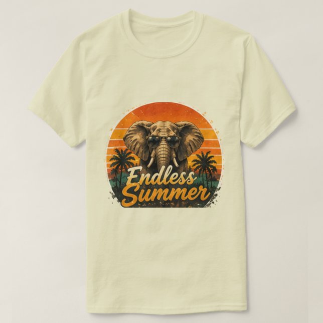 Ändlös sommar | Beach Vibes Grafisk T-shirt  (Design framsida)