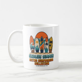 Ändlös sommar Retro Surfbrädor Strand Kaffemugg