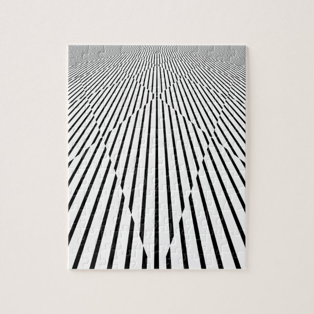 Ändlöst fodra det optiska illusionmönster för pussel (Vertikal)
