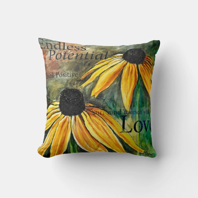 Ändlöst potentiellt inspirera kvadrerar kudder kudde (Framsida)