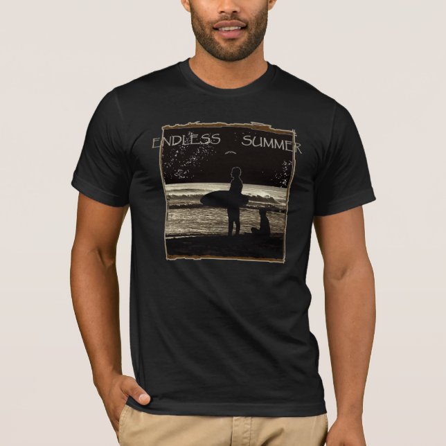 ändlöst surfa för sommar tee shirt (Framsida)