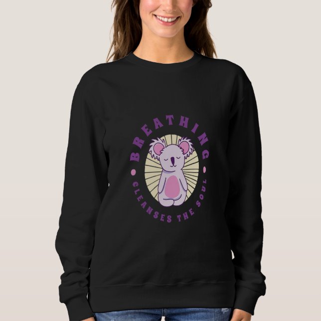 Andning Rensar Själ Koala T Shirt (Framsida)