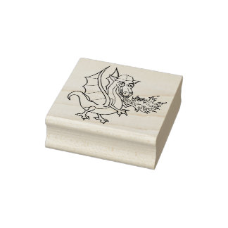 andningsandning dragon med lock stämpel