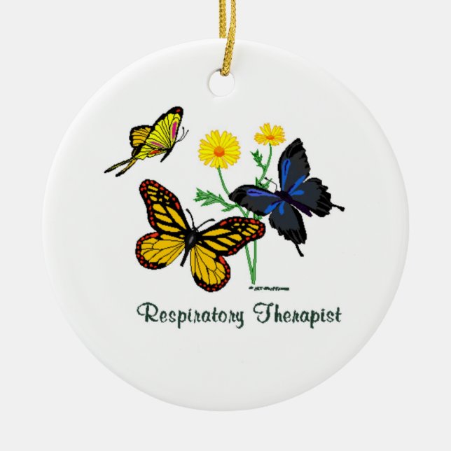 Andningsbehandling Butterflies Julgransprydnad Keramik (Framsidan)