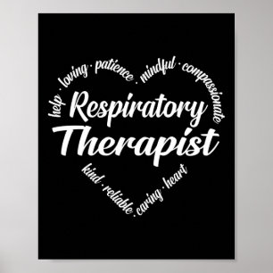 Andningsbehandling Heart Ord Cloud Poster
