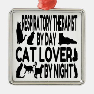 Andningsbehandling med Cat Lover Julgransprydnad Metall