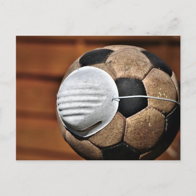 Andningsskydd för fotboll vykort (Framsida)