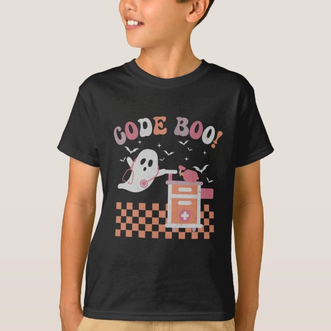 Andningsskydd Halloween kod Boo Spooky Re T Shirt (Framsida)
