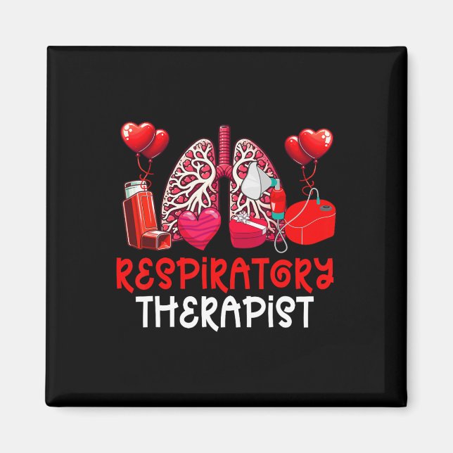 Andningsterapeut Valentine's Day Jobb Team Klipp Magnet (Framsidan)