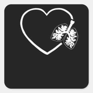Andningsvägar, bröstkorg och mediastinum fyrkantigt klistermärke