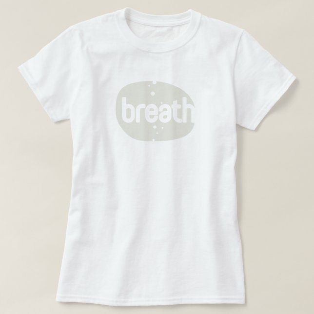 Andningszon - Vit Yoga & Pilates T-shirt (Design framsida)