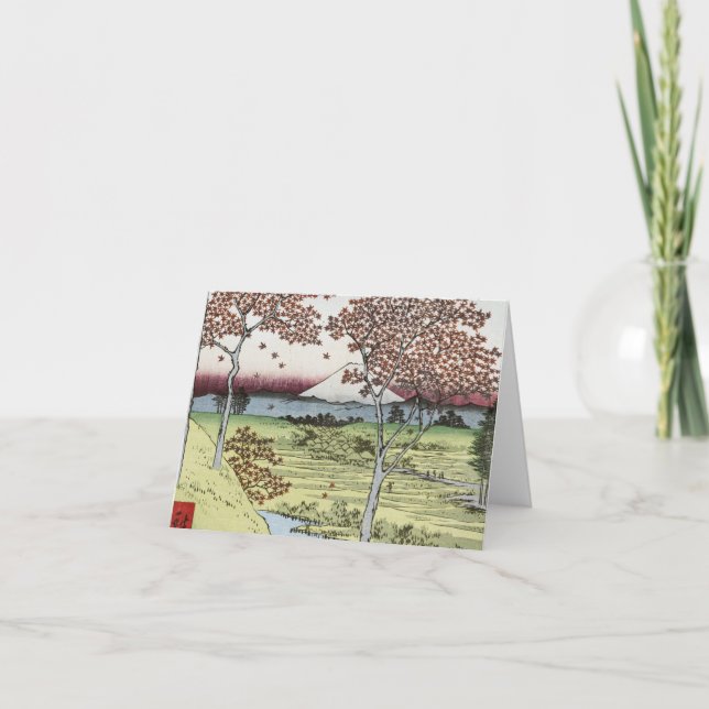 Ando Hiroshige - Sunset Backe Tack Kort (Framsida)