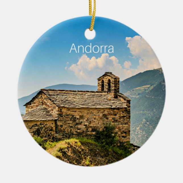 Andorra, bergsområdet Pyrenéerna Julgransprydnad Keramik (Framsidan)
