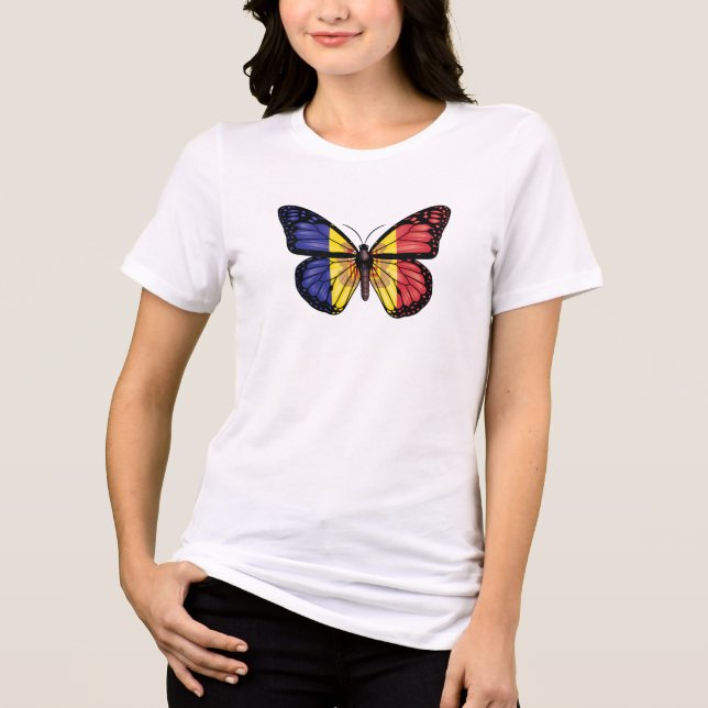 Andorra butterfly monarch flagga t shirt (Framsida)