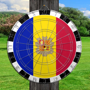 Andorra Dartboard, sporten, Andorra Flagga Darttavla