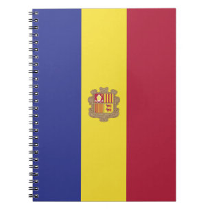 Andorra flagga anteckningsbok