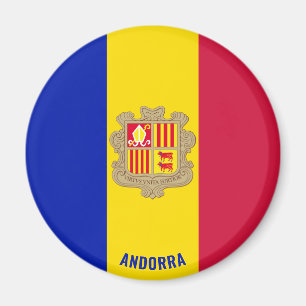 Andorra Flagga Charming Patriotic Magnet