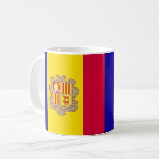Andorra Flagga Coffee Mugg (Framsida vänster)