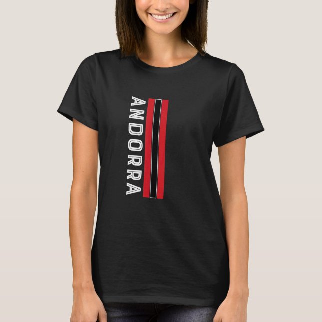 Andorra Flagga Färg T Shirt (Framsida)