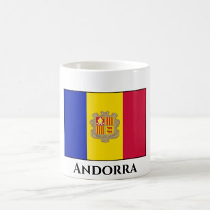 Andorra Flagga Kaffemugg