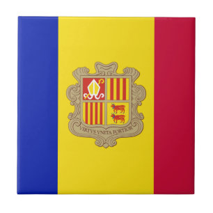 Andorra flagga kakelplatta
