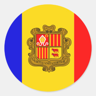 andorra flagga-klistermärken runt klistermärke