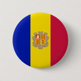 Andorra Flagga Knapp