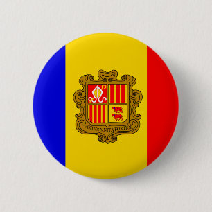 andorra flagga knapp