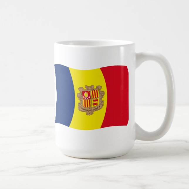 Andorra Flagga Kopp (Höger)