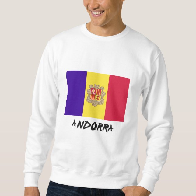Andorra flagga långärmad tröja (Framsida)