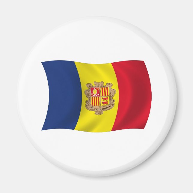 Andorra Flagga Magnet (Framsidan)