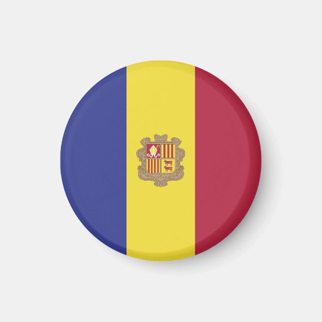 Andorra flagga magnet (Framsidan)