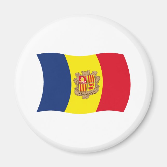 Andorra Flagga Magnet (Framsidan)