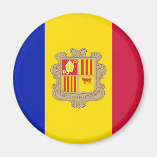 Andorra flagga Magnet