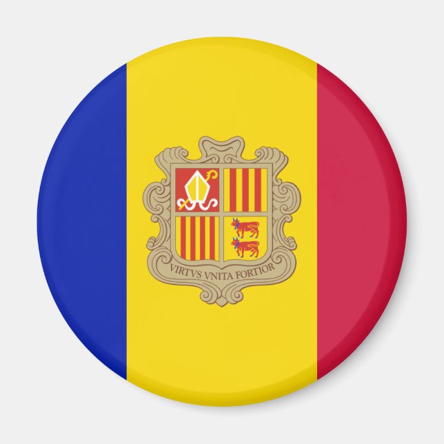 Andorra Flagga Magnet (Framsidan)