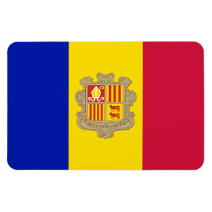 Andorra Flagga Magnet