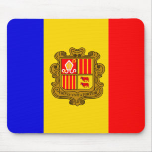 andorra flagga mousepad musmatta