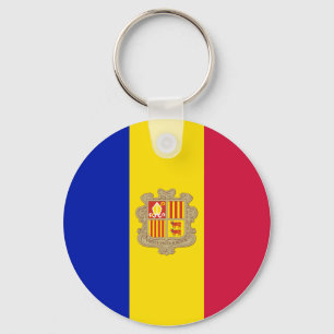 Andorra Flagga Nyckelring