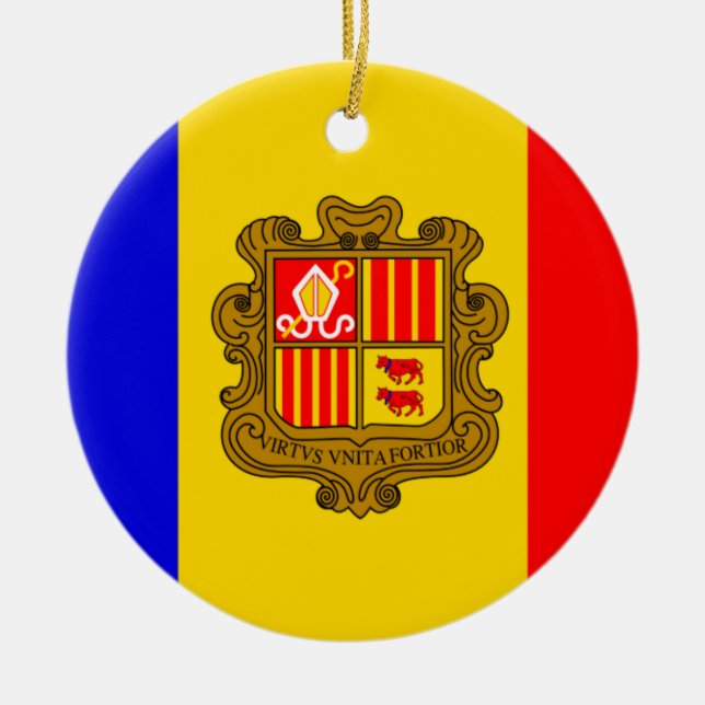 andorra flagga ornament (Framsidan)