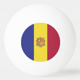 Andorra flagga pingisboll