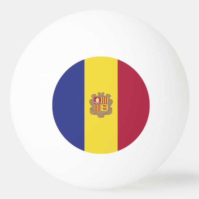 Andorra flagga pingisboll (Framsidan)