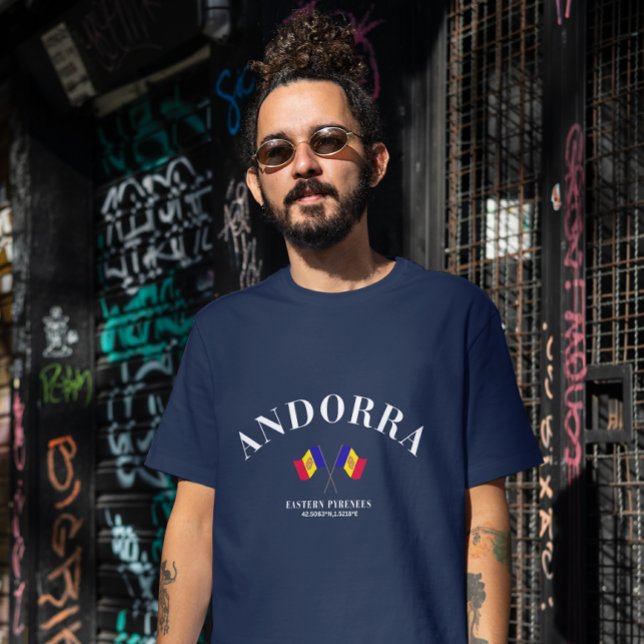 Andorra Flagga T-Shirt - Patriotic Apparel (Skapare uppladdad)